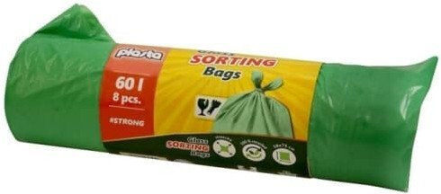 Staples Trash Bags Capacity 60lt 8pcs Green