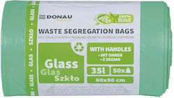 Donau Trash Bags Capacity 35lt with Handles 50pcs Green