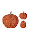 Decorative Woven Rattan Pumpkin 20x20cm 2 Designs Orange