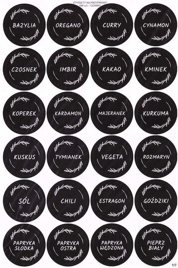 LearnHow 168pcs Adhesive Labels in Black Colour 40mm