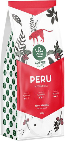 CoffeeGuru Coffee Espresso Arabica Peru Caramel Grains 250gr