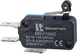 Spamel Μικροδιακόπτης Κοντό Μοχλό Ροδάκι Msv104c