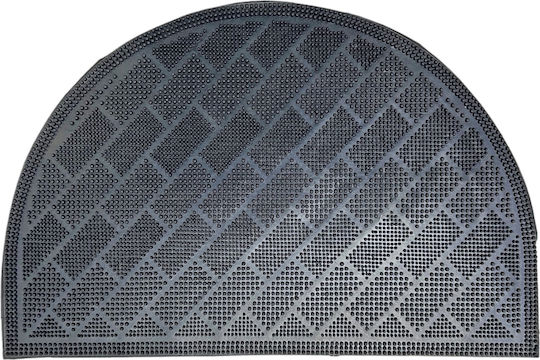 Sidirela Sidirela Fußmatte Rutschfest Halbkreisform Pin Mat Schwarz 40x60cm E-0421