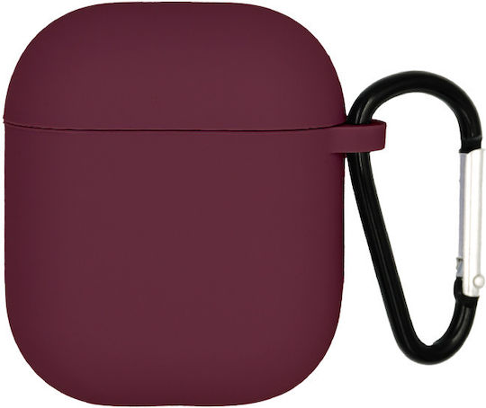 Калъф Силиконов Sonique Silicone Pro Airpods 1/2 Бордо