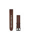 Garmin Quickfit 22 Bands Walnut Leather Black