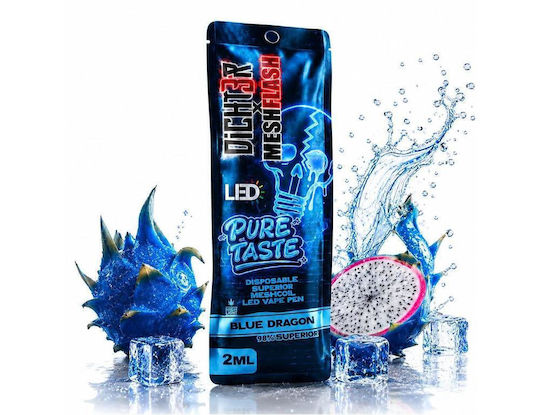 Mesh Flash Vape Ηλεκτρονικό Τσιγάρο μιας Χρήσης Blue χωρίς Νικοτίνη 2ml Μπλε