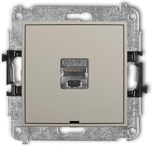 Karlik Einzelmechanismus Netzwerksteckdose RJ45 Cat5e in Braun Farbe