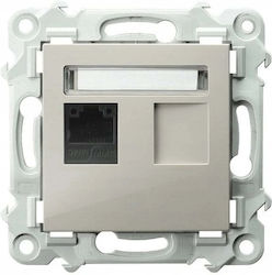 Ospel Priză de Rețea Simplă RJ45 Tip Cat5e în Culoare Bej GPK-1Z K m 83 Ospel Priză de Rețea Simplă RJ45 Tip Cat5e în Culoare Bej GPK-1Z K m 83