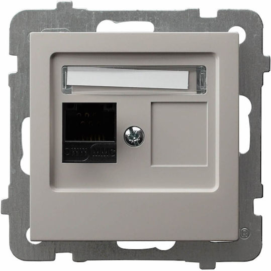 Ospel Einzeln Netzwerksteckdose RJ45 Typ Cat5e GPK-1G K m 82