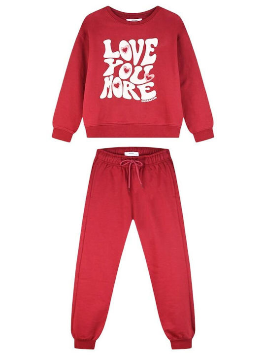Kinder Sweatpants Set Burgundisch
