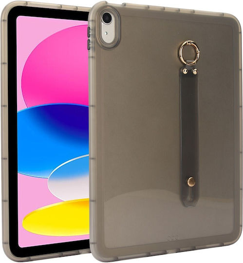 Silikon Hülle Armband Handgelenk Halbdurchsichtig Grau Apple iPad 10,9" (2022) / iPad 11" (2025)
