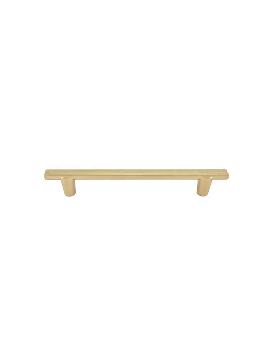 Gtv Ray Möbelgriff aus Zamak Gold Matt 14mm (Lochabstände 128mm) UZ-RAY-128-18