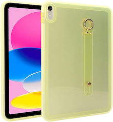Husă Din Silicon Cu Curea De Mână Semitransparentă Galbenă Apple iPad 10.9 2022 iPad 11 2025 Husă Din Silicon Cu Curea De Mână Semitransparentă Galbenă Apple iPad 10.9 2022 iPad 11 2025