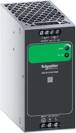 Schneider Schneider Τροφοδοτικό Ράγας με Έξοδο 24V και Ισχύ 240W 10A