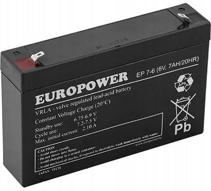 Europower CSSB UPS-Batterie mit Gewicht 7Ah und Spannung 6V