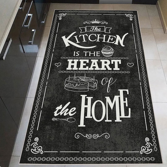 Conceptum Hypnose Hft132 Covor de Bucătărie Rectangular Black-White 120x180 cm