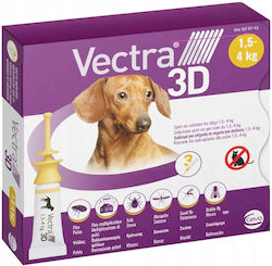 Ceva Vectra 3D Anti-Parasite Pipettes for Dogs 1 5-4kg 3 Pieces