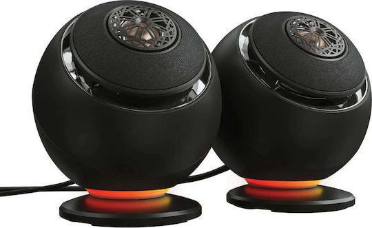 Creative Pebble Nova Kabellose Computerlautsprecher 2.0 mit RGB-Beleuchtung und Bluetooth Schwarze