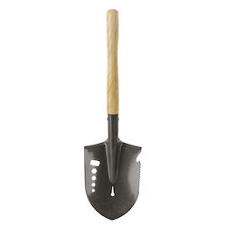 Lopată multifuncțională mică pentru camping și drumeții 16x60 cm neagră