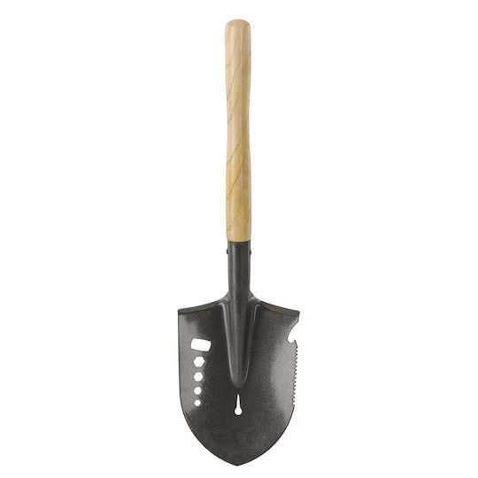 Lopată multifuncțională mică pentru camping și drumeții 16x60 cm neagră