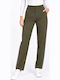 Women's Fabric Trousers in Regular Fit Khaki WL-11577AP-27JA-Khaki