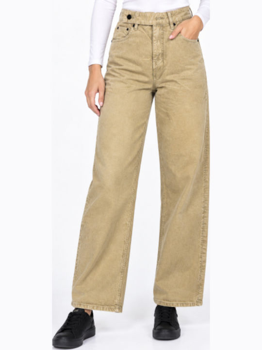 Women's Fabric Trousers in Regular Fit Beige WS-CP105-27TR-Beige