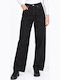 Women's Fabric Trousers in Regular Fit Black WS-CP105-27TR-Black