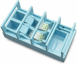 Dispenser Bandă Flippy Suport Bandă Birou Școală Plastic 15.5 X 7.7 X 7.4 Cm Albastru Pastel