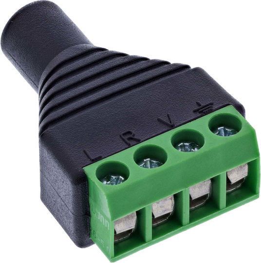 Inline Θηλυκή Υποδοχή 3,5 Mm 4 Ακίδων Κλέμμα Stereo Micro
