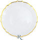 6 Reusable Plates 18cm Arabesque Crystal Gold