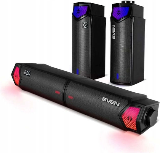 Sven SB-G1450 Computer Speakers 2.0 with RGB Lighting and Bluetooth Power 10W Black