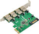 InLine PCIe Karte mit SATA-, USB 3.2- und USB 2.0-Anschluss