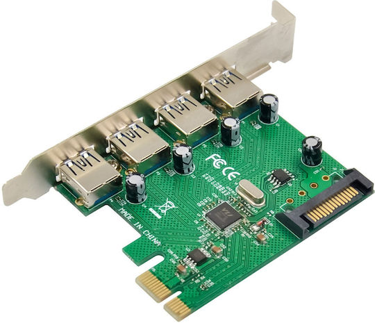 InLine PCIe Karte mit SATA-, USB 3.2- und USB 2.0-Anschluss
