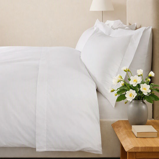 Fitted Sheet Phaedra 100% Cotton 144tc White 115x200+40cm