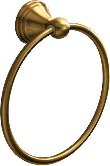 Gedy Single Bathroom Ring with Screws Inox Silver