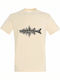 T-shirt Унисекс Forest Fish Silhouette Mountain Lake Reflection Camping Outdoor Nature Кремав