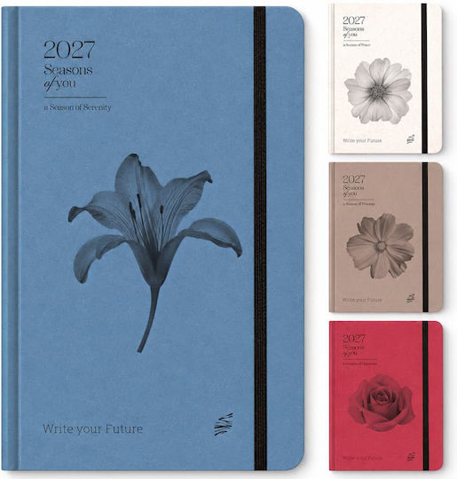 adBook Slow Life Ημερήσια Ατζέντα B6 2027 12x17εκ. (Διάφορα Χρώματα)