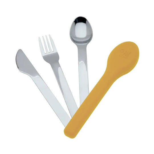 Ecolife Set de tacâmuri pentru bebeluși Galbene 2 buc