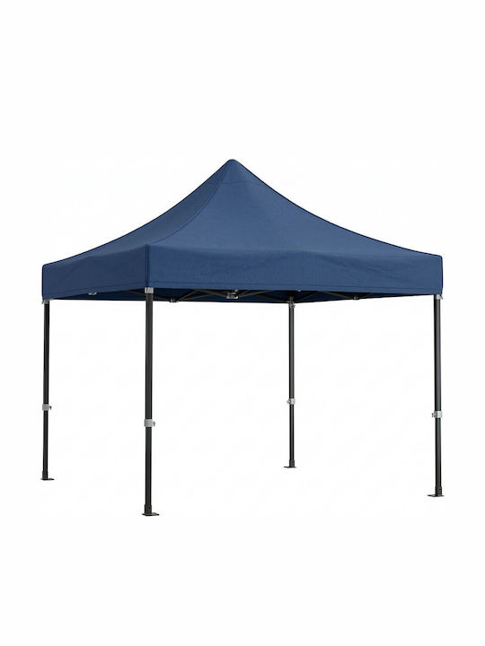 Foldable Garden Gazebo Blue 3x3m