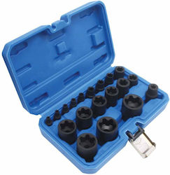 Satra Καρυδάκια Torx με Καρέ Υποδοχής 1/4", 3/8", 1/2" Σετ 19τμχ Satra Καρυδάκια Torx με Καρέ Υποδοχής 1/4", 3/8", 1/2" Σετ 19τμχ