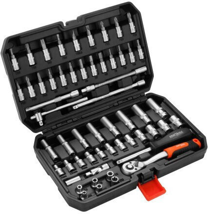 Kraft & Dele Cheie cu Clichet cu Tubulare 1\4" & 3\8" 56 Bucăți