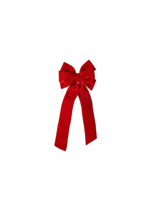 Double Bow Velvet Red 90cm