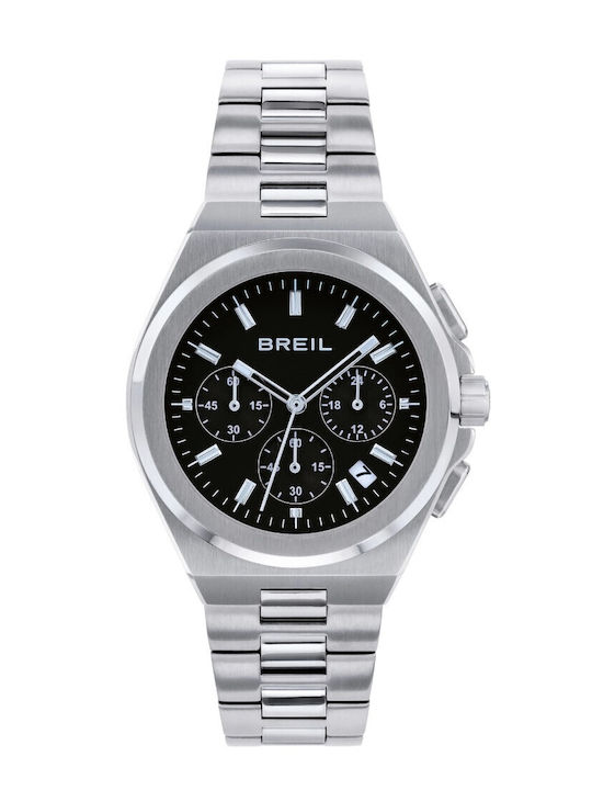Breil Men's Chronograph Battery Watch With Silver Steel Bracelet Breil Men's Chronograph Battery Watch With Silver Steel Bracelet