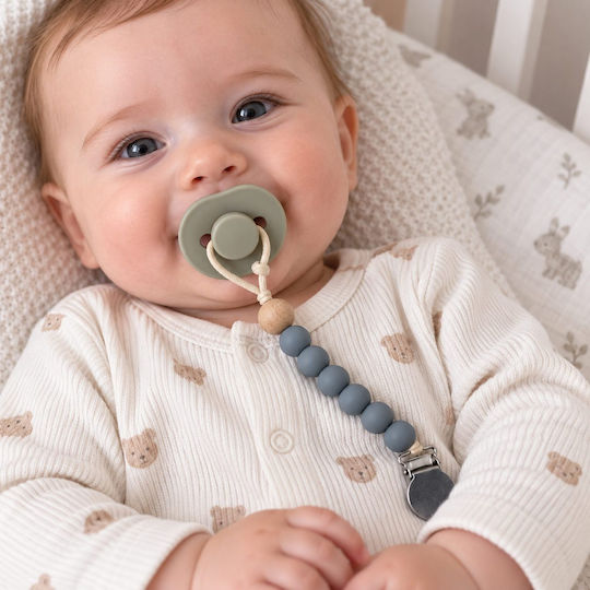 abo Pacifier Clip from Silicone Grey