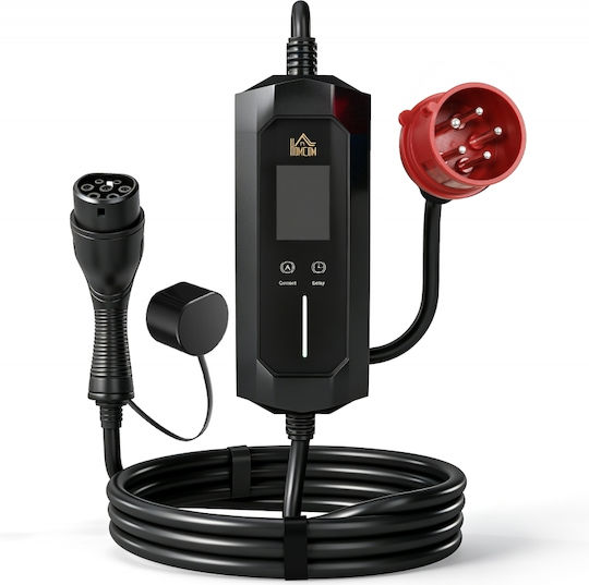 Tragbarer Dreiphasiger Ladegerät 11kW mit Integriertem Kabel 8m Typ 2 (C20-115V92BK)