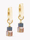 Coeur De Lion Cube Duet Hoop Earrings Earth Gold 3019211100
