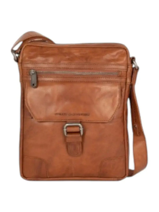 Leather Men's Shoulder / Crossbody Bag Tabac Brown