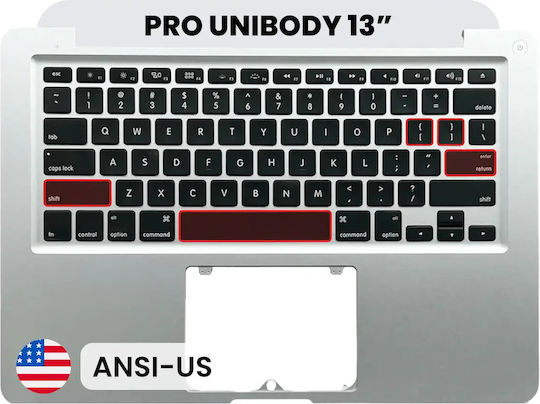 Top Case Keyboard Ansi Us Macbook 13" A1278 2009-2010