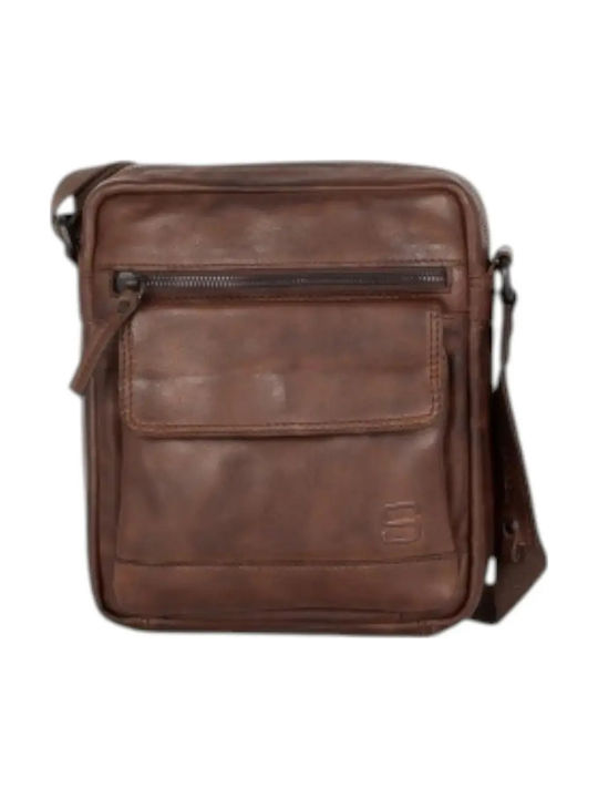 Leather Men's Shoulder / Crossbody Bag Brown
