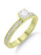 Ortaxidis Single Stone Ring From 14K Gold With Zircon